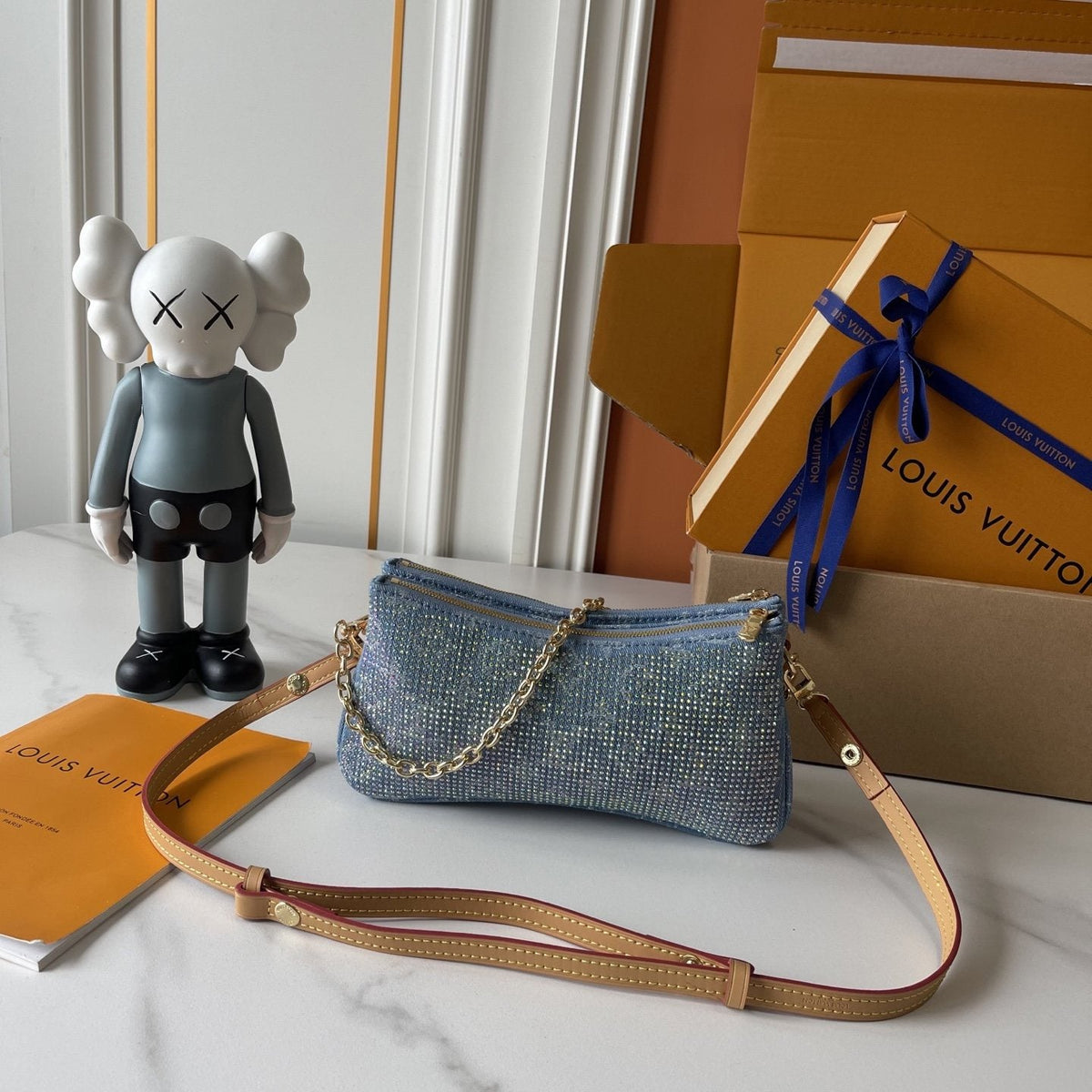 Louis Vuitton Liv Pochette Embellished Shoulder Bag — front