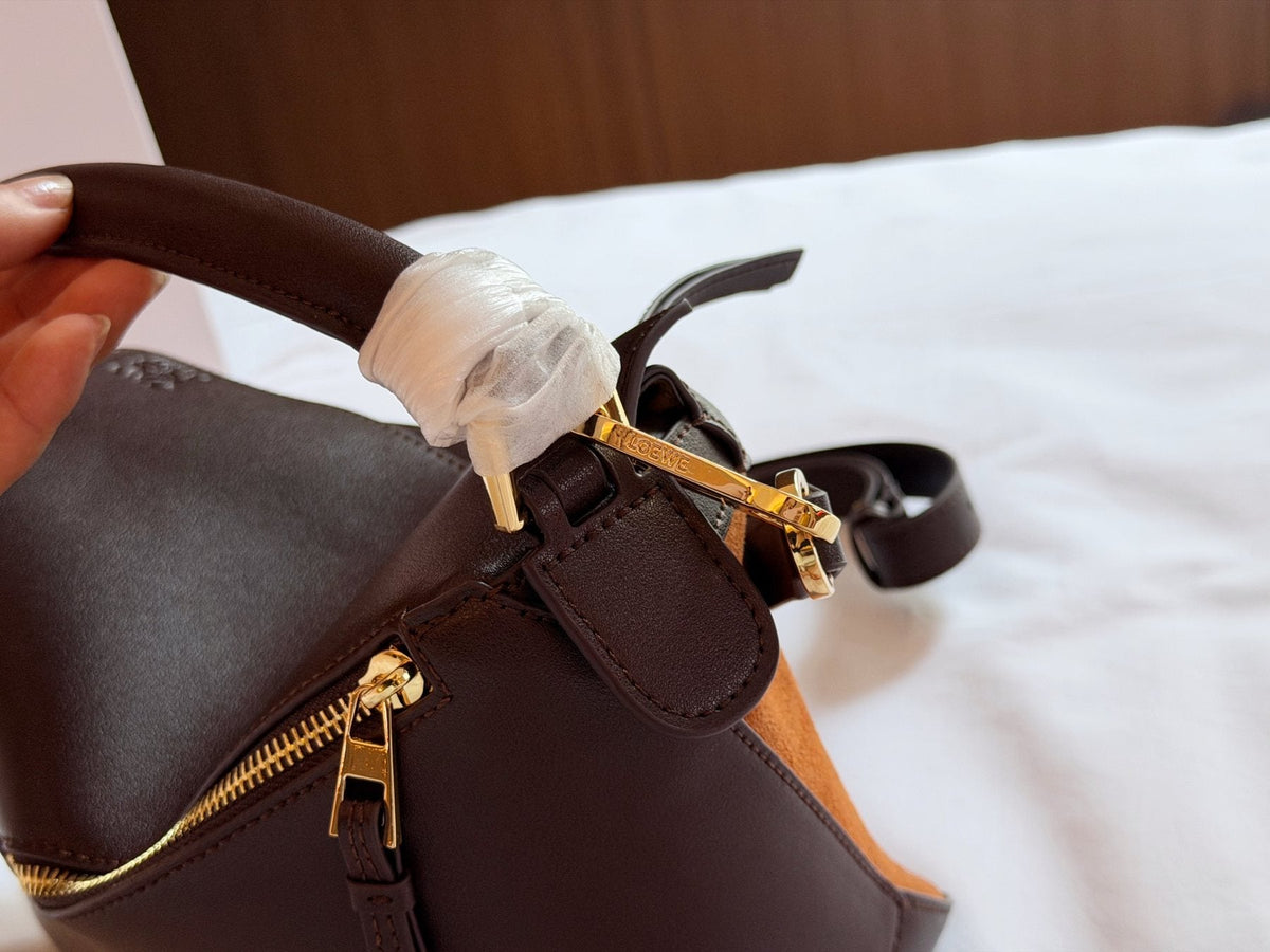 Loewe Puzzle Color-Block Top-Handle Bag — detail