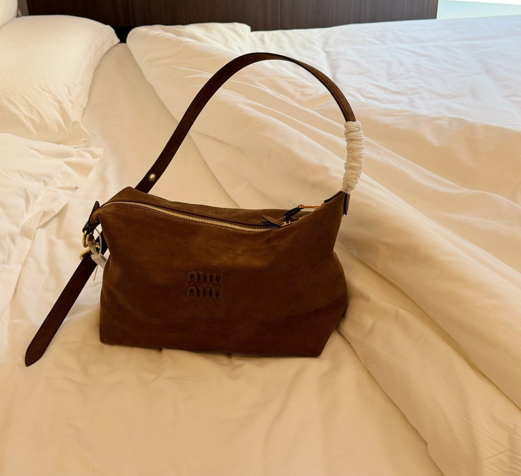 Miu Miu Soft Rectangular Zip-Top Shoulder Bag — hero