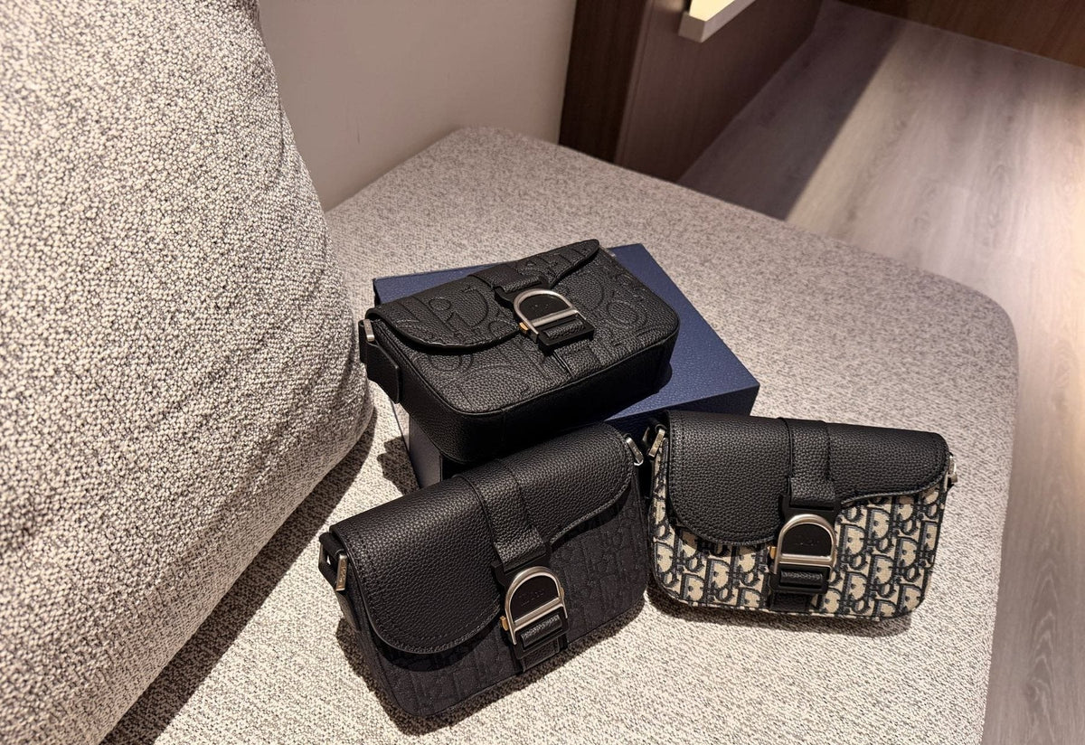 Dior Saddle Crossbody Bag with Curved Flap — comparison
