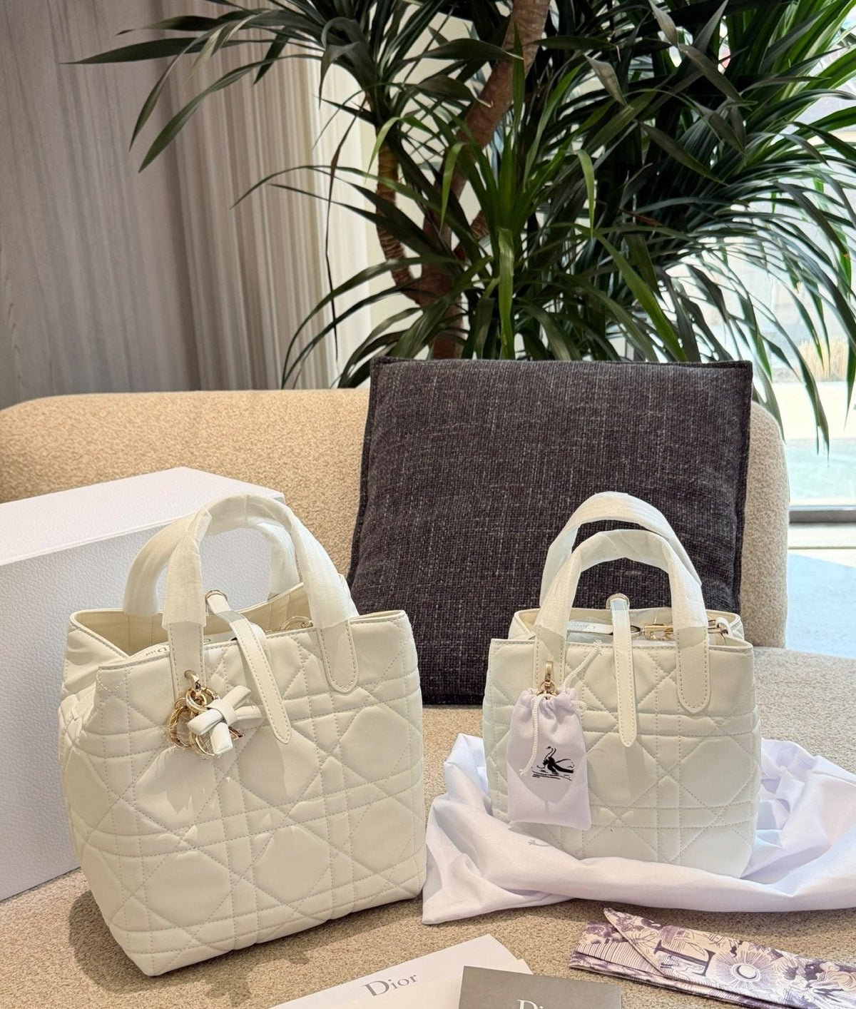 Dior Toujours Upright Quilted Handbag — comparison