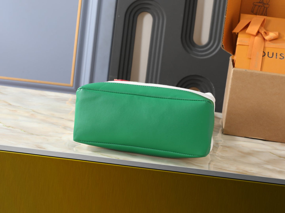 Louis Vuitton Shopper Tote with Green Trim — detail