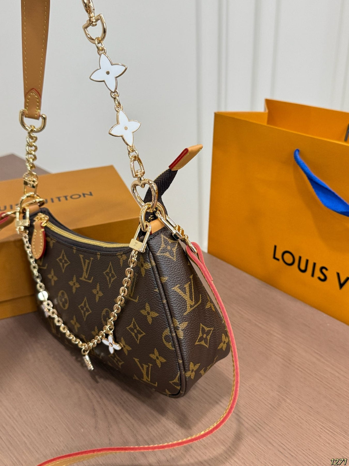 Louis Vuitton Monogram Flower Charm Shoulder Bag — side