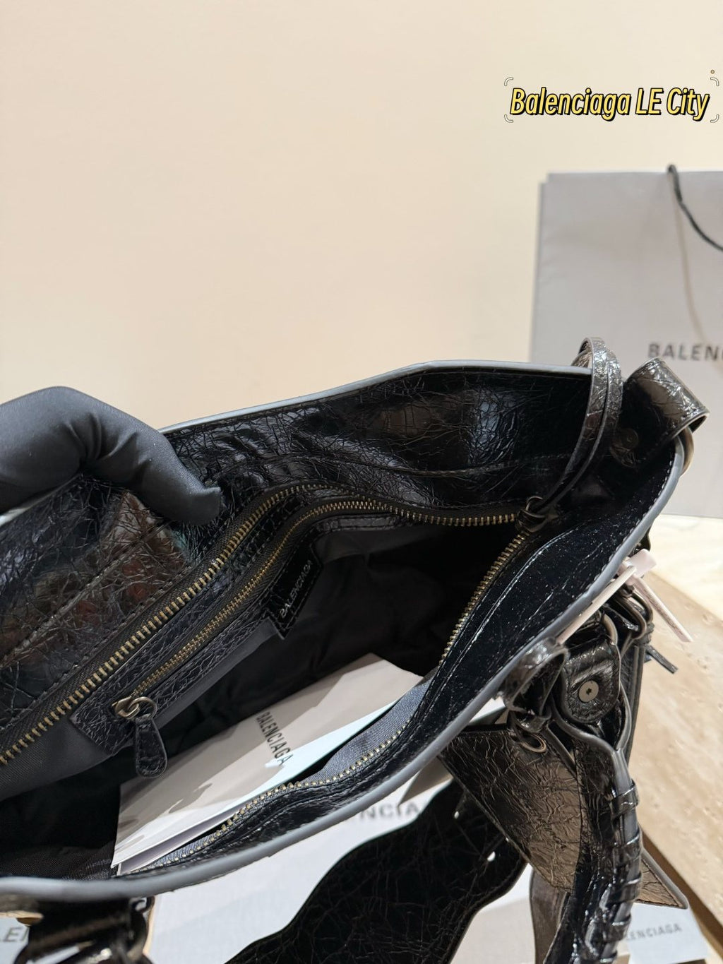 Balenciaga Studded Moto Satchel — front